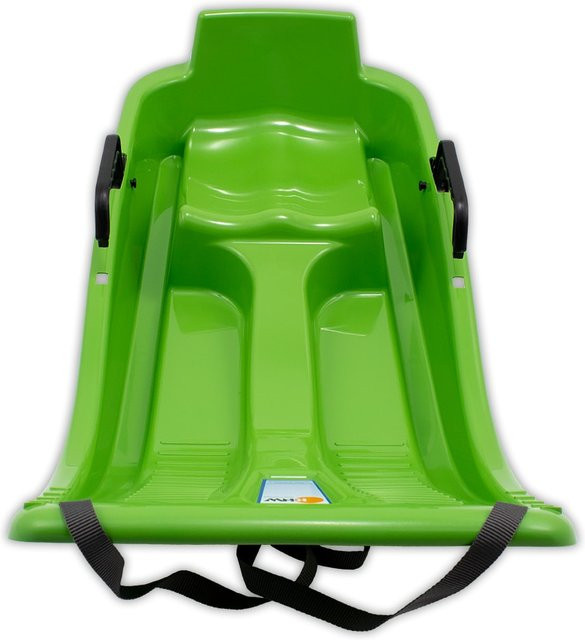 KHW Minibob Schlitten Grün mit Kunststoffbremsen - Bild 2