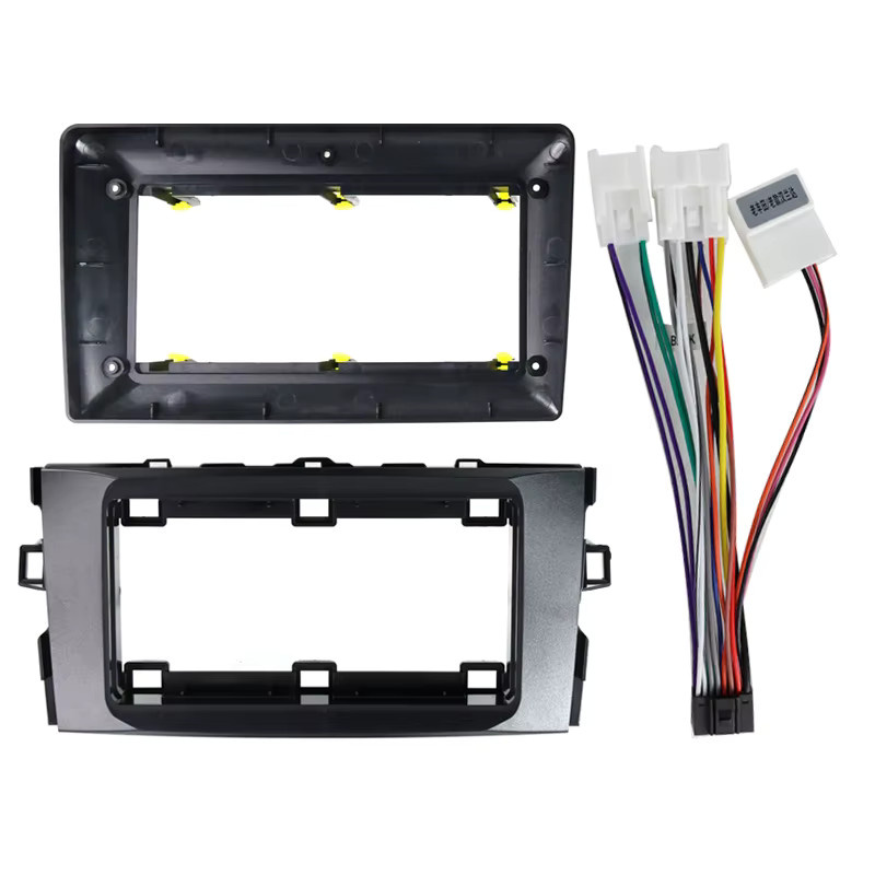 YELLOBERRY 9 Zoll Autoradio Rahmen mit Canbus Adapter für Toyota Auris 2006–2011 in Schwarz - Bild 4