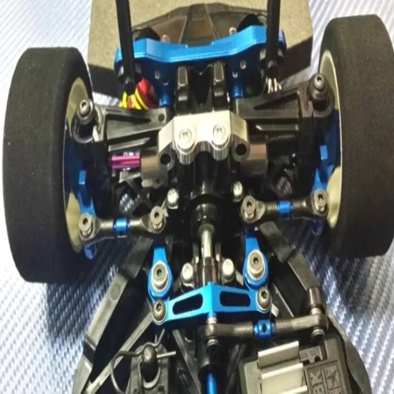 Tamiya Einstellbare Lenkung Krawatte Link Zugstange Gestänge, Zubehör, Blau, Metall - Bild 3