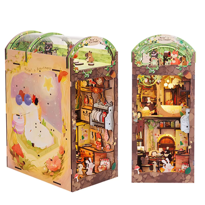 CUTEBEE DIY Book Nook Kit, Holz, Puppenhaus, Tiere - Bild 5