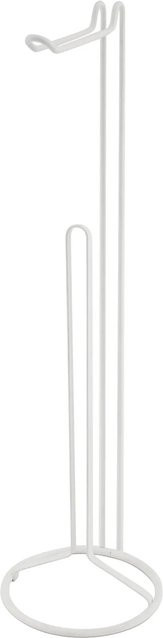 MSV Toilettenpapierhalter Amy aus Stahl in Weiß, Höhe: 54 cm, Durchmesser: 15 cm - Bild 1