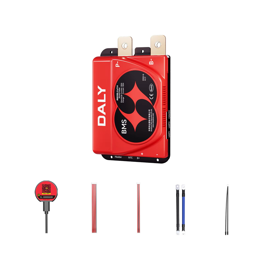 Daly Smart BMS Schutzplatine für LFP 3.2V Batterien mit Bluetooth und Heizfunktion, Farbe: Rot - Bild 6