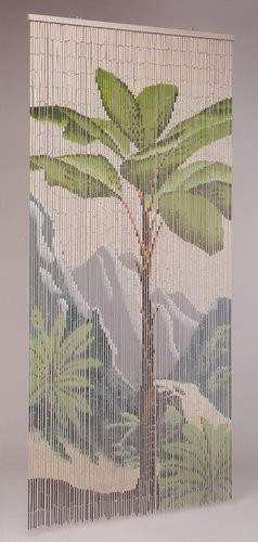CONACORD Vorhang Tropical-Motiv in Beige und Grün mit B/H: 90 x 200 cm - Bild 1