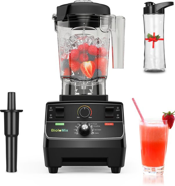 BioloMix Professioneller Smart-Mixer mit 2200W Leistung, Schwarz, 2L Behälter - Bild 1