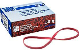 Alco Gummibänder in Rot, 50 g, Breite: 4 mm, Länge: 150 mm - Bild 2