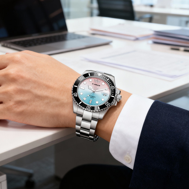 X-GEAR Taucheruhr, Automatik, Edelstahl, Blau, Herren - Bild 1