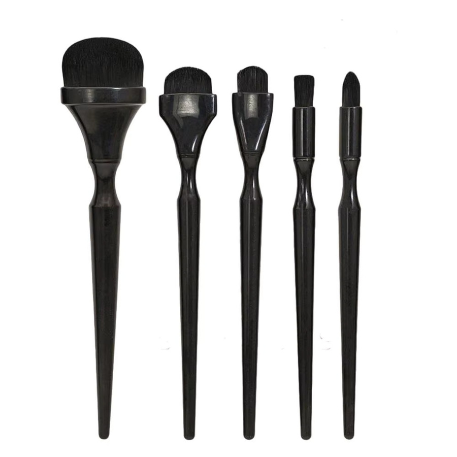 5-teiliges Mischpinsel-Set in Schwarz für Kohlezeichnungen und Tuschemalerei für Profis - Bild 4