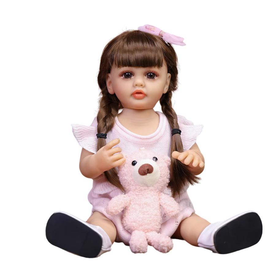 KEIUMI Reborn Baby-Puppe, Mädchenpuppe, 43cm, Silikon - Bild 3