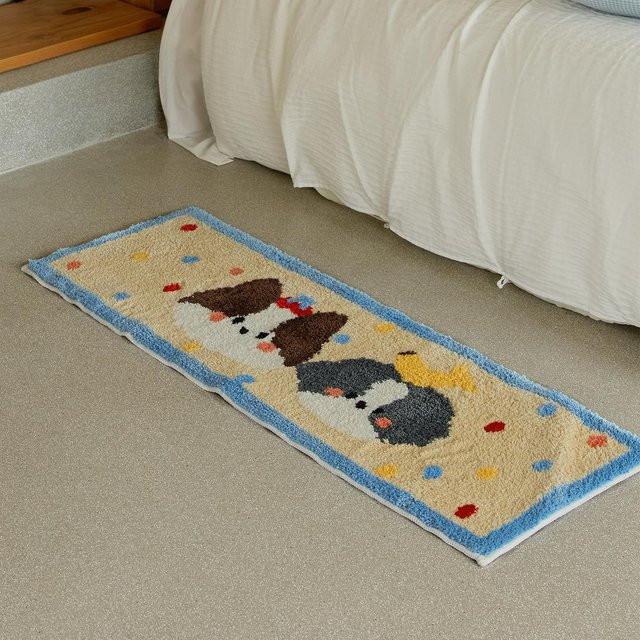 VIKAMA Niedlicher Katzenteppich in Multicolour als dekorative Bodenmatte für Wohnzimmer und Schlafzimmer - Bild 1