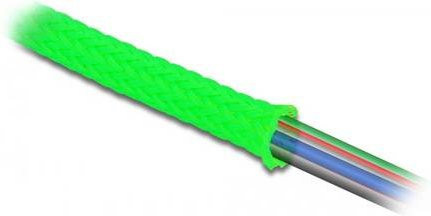 Delock 20739 Geflechtschlauch aus Polyester in Grün, Länge: 2 m - Bild 1