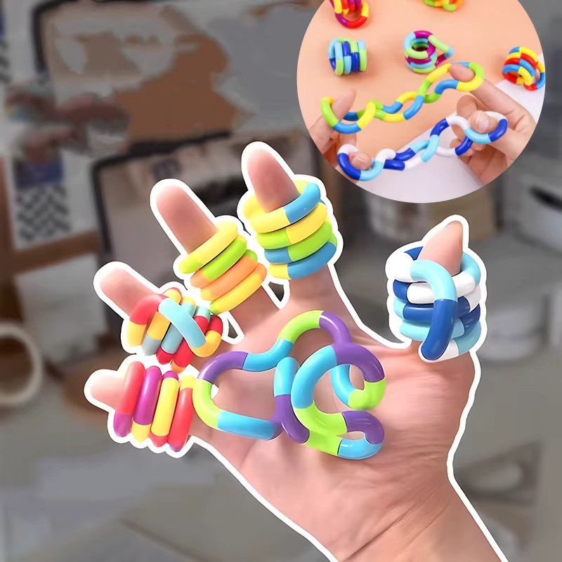 soulbao Regenbogen Kreis Verwicklung Seil Twist Zappeln Spielzeug, 2-teiliges Set - Bild 2