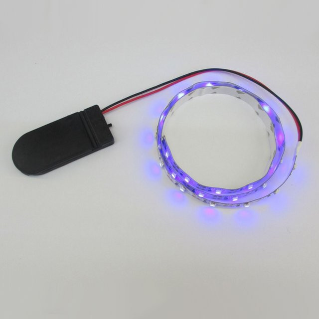 RGBCW LED-Streifen 2835 SMD mit Warmweiß, Wasserdichtes flexibles LED-Band mit Knopfbatterie 3V DC, 60 LED/m, Breite: 8 mm - Bild 1
