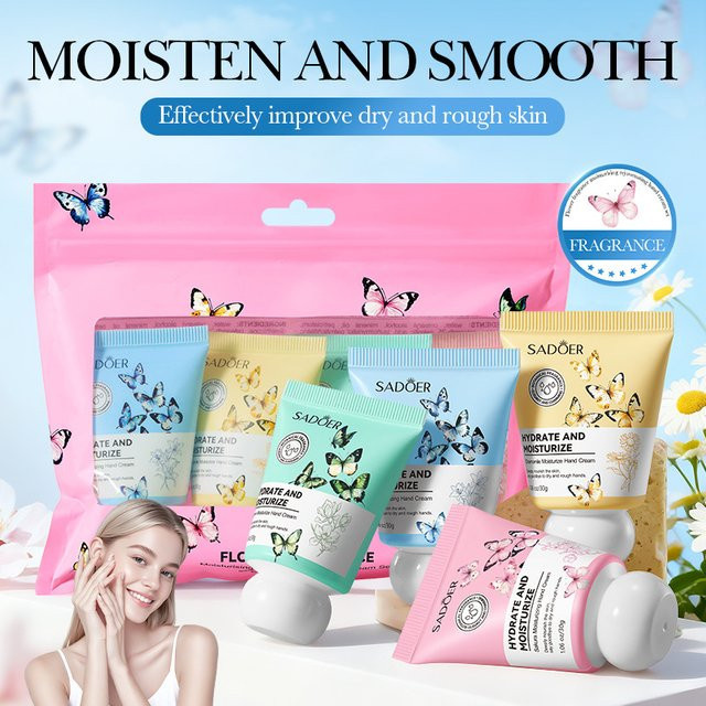 SADOER Handcreme Set Rose Sakura, 4 Stück - Bild 1