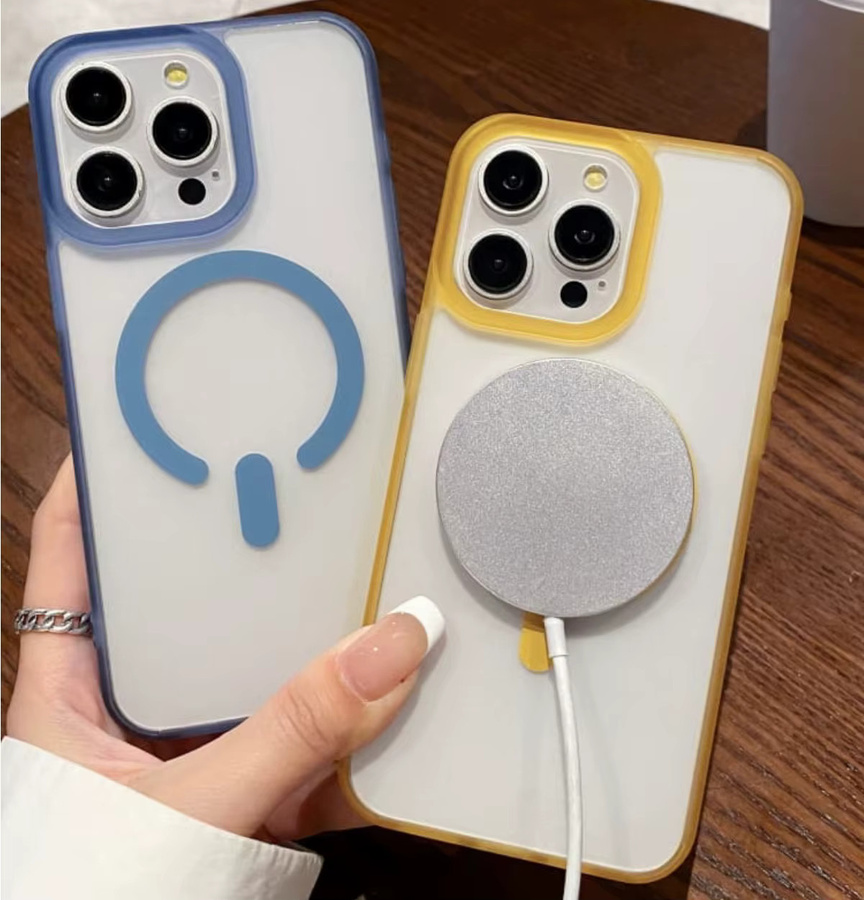 RPKKS MagSafe Magnetische Schutzhülle für iPhone in Matt Klar und Transparent, Stoßfeste Hülle für kabelloses Laden - Bild 2