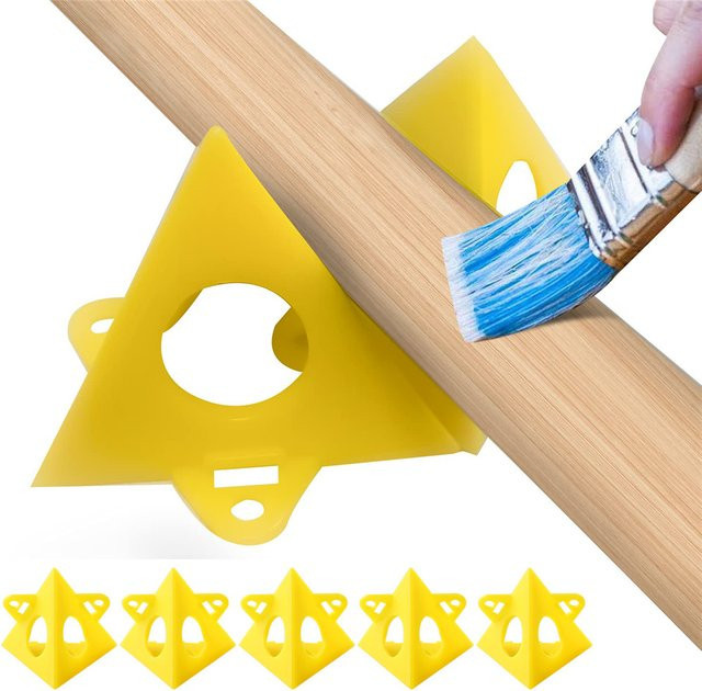 JUSTINLAU Mini Kegel Pyramidenständer Set für sauberes Lackieren, 10 Stück, Rot und Gelb - Bild 1