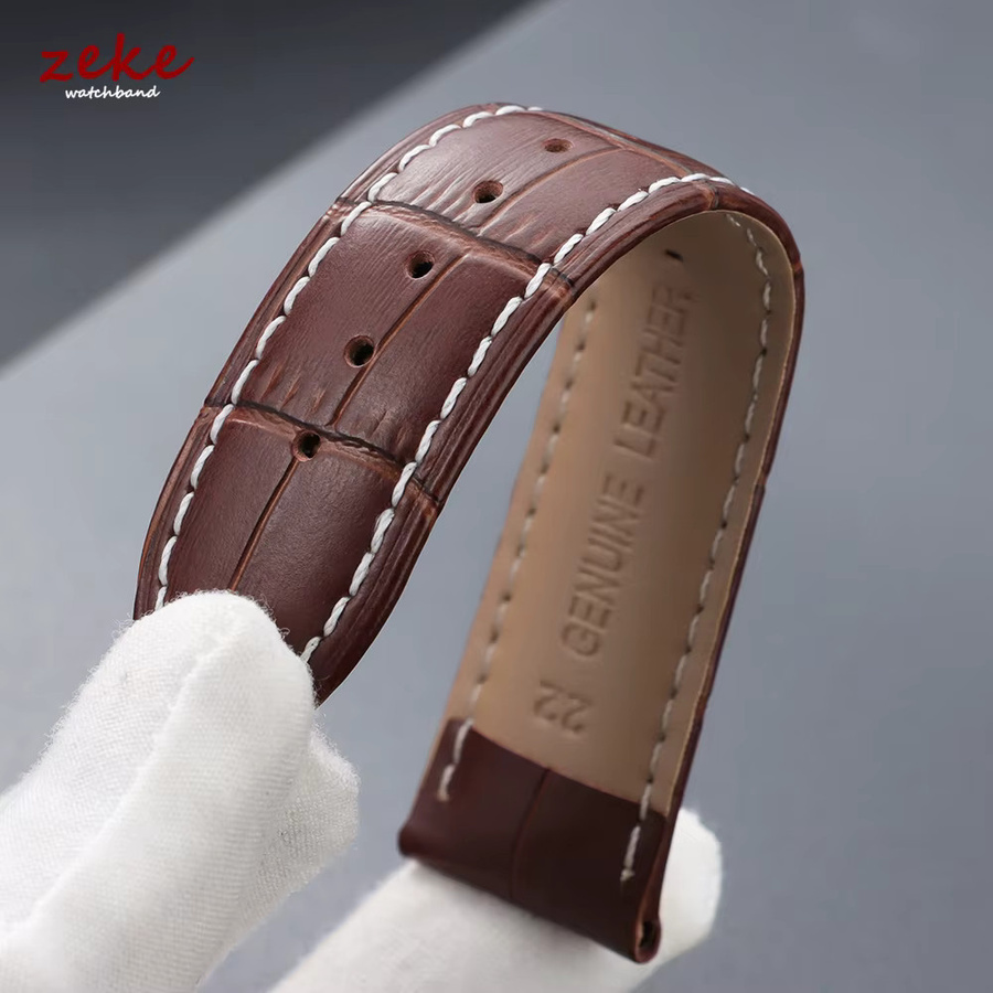 crazyband Uhrenarmband Echtleder, Schmetterlingsverschluss, Unisex - Bild 1