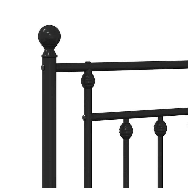 Vidaxl Metall-Kopfteil in Schwarz im klassischen Design, Breite: 200 cm - Bild 2