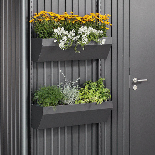 Biohort FloraBoard Blumenkasten aus Stahlblech Dunkelgrau-Metallic B/H: 82 x 188 cm - Bild 2