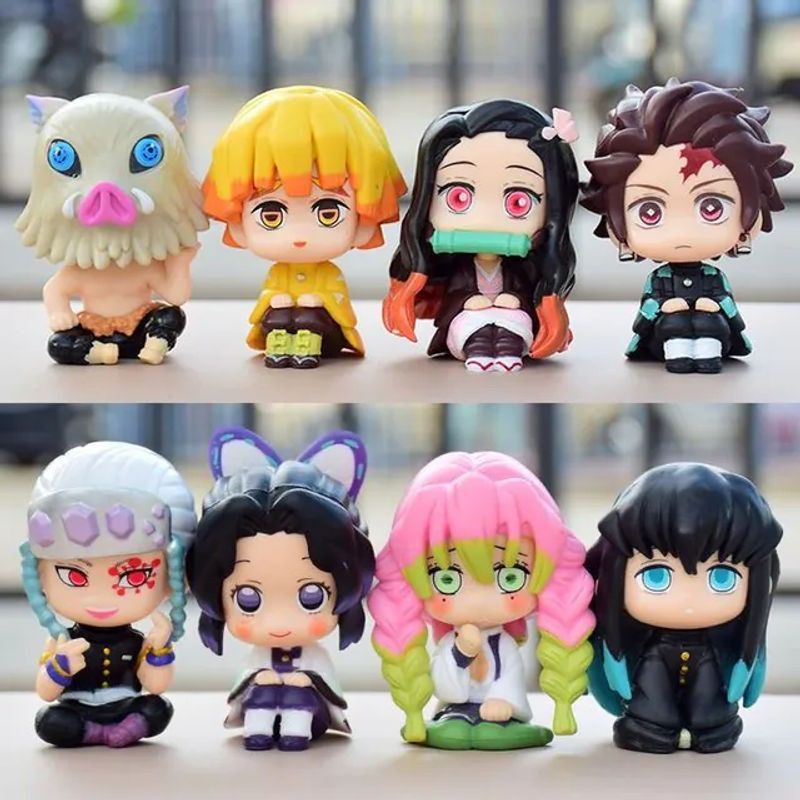 Bandai Demon Slayer Actionfiguren Set Kimetsu No Yaiba mit Kamado Tanjirou Nezuko und Zenitsu Agatsuma als mehrfarbige Anime-Modellstatuen aus Kunststoff - Bild 1