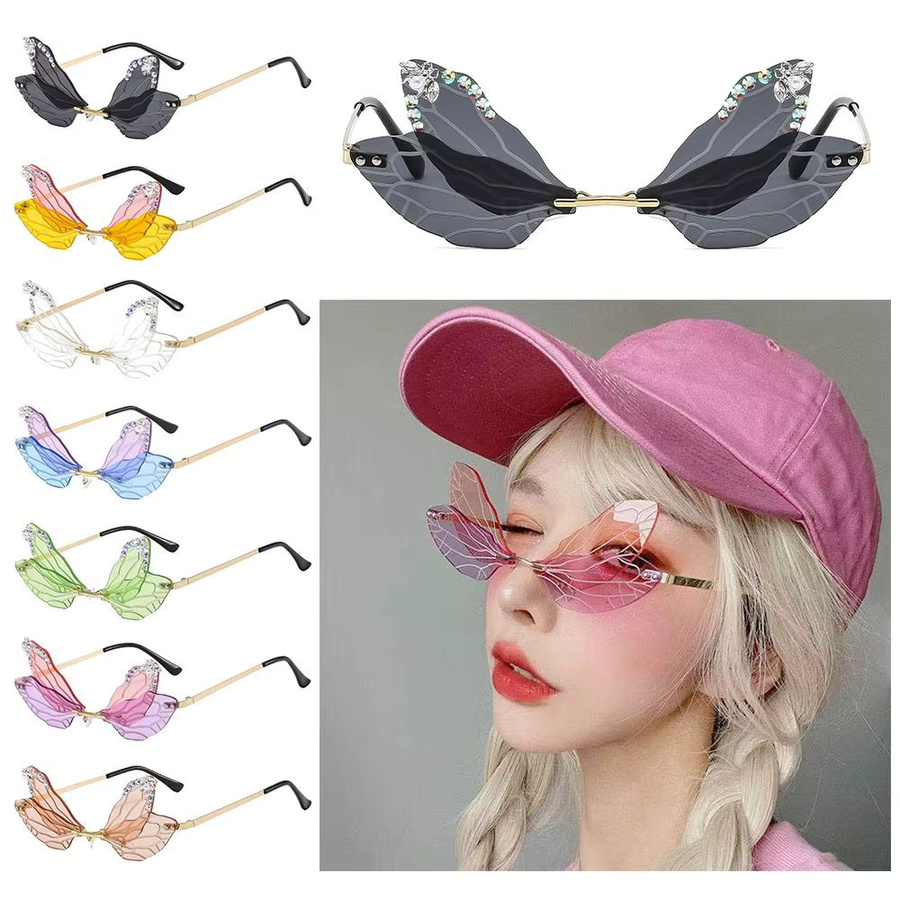 Gootrades Sonnenbrille Libelle Flügel, Metall, Butterfly - Bild 2