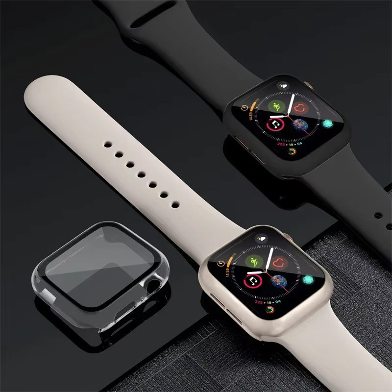Apple Uhrenzubehör, Schutzhülle mit gehärtetem Glas, Kunststoff, Schwarz - Bild 1