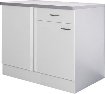 Flex-Well Eckunterschrank Wito in Weiß, B/H/T: 110 x 85 x 60 cm - Bild 1