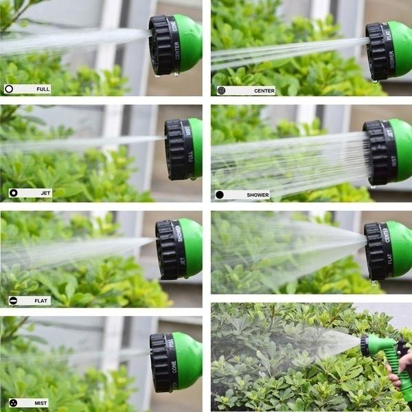 RC JUZI Erweiterbarer Gartenschlauch mit Hochdruck-Wasserpistole in Grün, 45,7 m (150 ft) - Bild 5