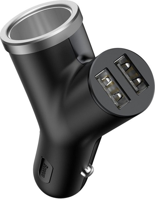 Baseus Y Type KFZ-Ladegerät 40W mit 2x USB-A in Schwarz - Bild 1