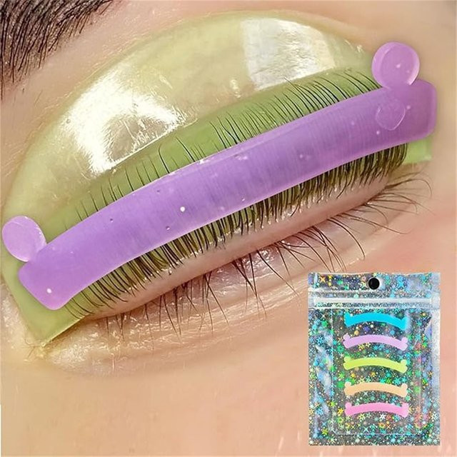 Libeauty Regenbogen-Lockenwickler-Band, Silikon-Lash-Lift-Pads, 5/10 Stück - Bild 1