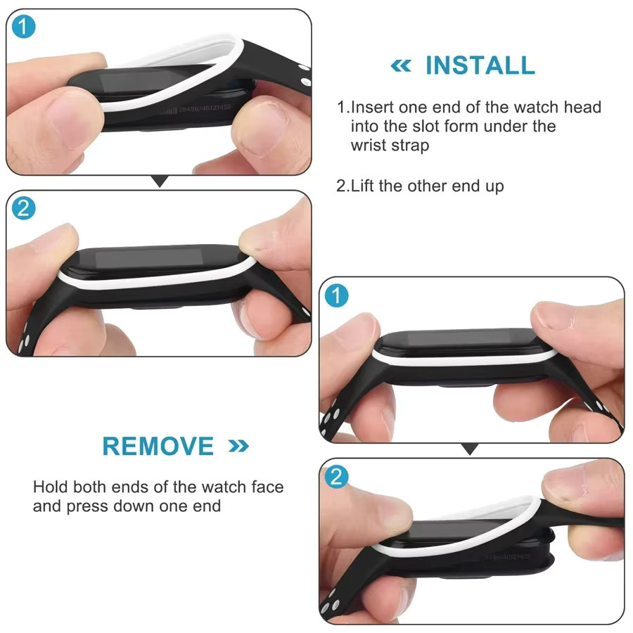 Uhrenarmband Silikon, Xiaomi Mi Band 7, Unisex - Bild 5