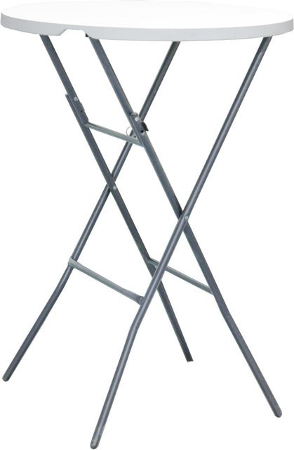 Greemotion Stehtisch San Remo Klapptisch rund weiß Durchmesser: 80 cm, Höhe: 110 cm - Bild 1