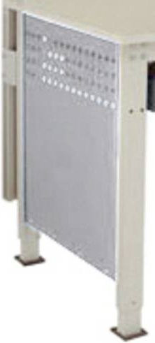 Manuflex LZ3350.9006 ESD Seitenblende für UNIVERSAL Standard ESD-Arbeitstische, Grau, B: 60,6 cm, H: 53,8 cm, für Tischtiefe 800 mm - Bild 1