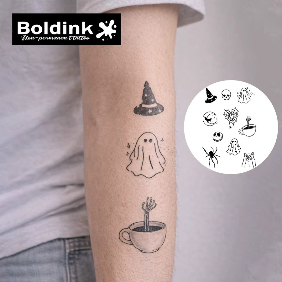 BOLDINK Magic Ghost Tattoo-Aufkleber, Unisex - Bild 2