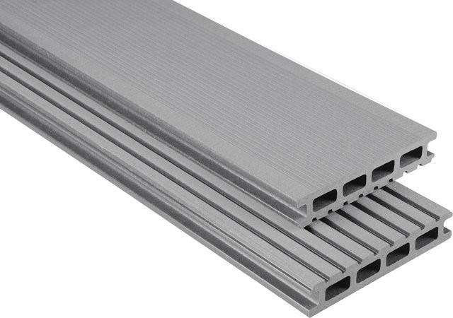 Kovalex WPC Terrassendiele gebürstet Grau B/H/T: 14,5 x 2,6 x 410 cm - Bild 1