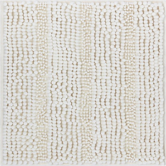 Modern Living Badematte Uwe in Weiß, quadratisch, rutschfest, Chenille-Polyester, B/T: 50 x 50 cm - Bild 1