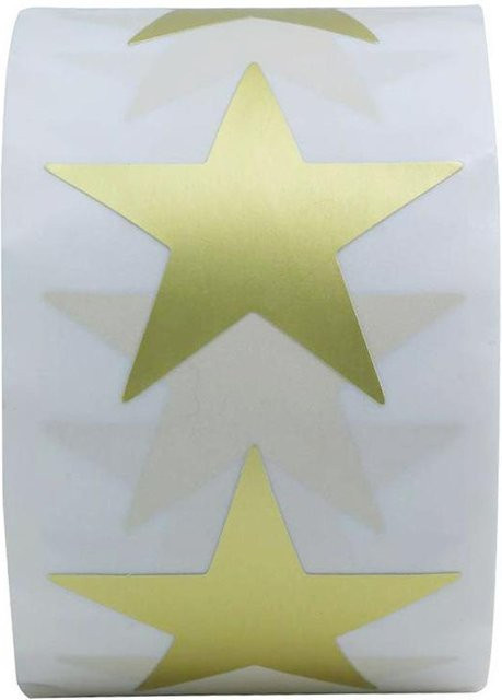 Binchi Outdoor Product Sternförmige Siegel-Etiketten aus Papier in Gold für Scrapbooking und Hochzeitsdekoration - Bild 1