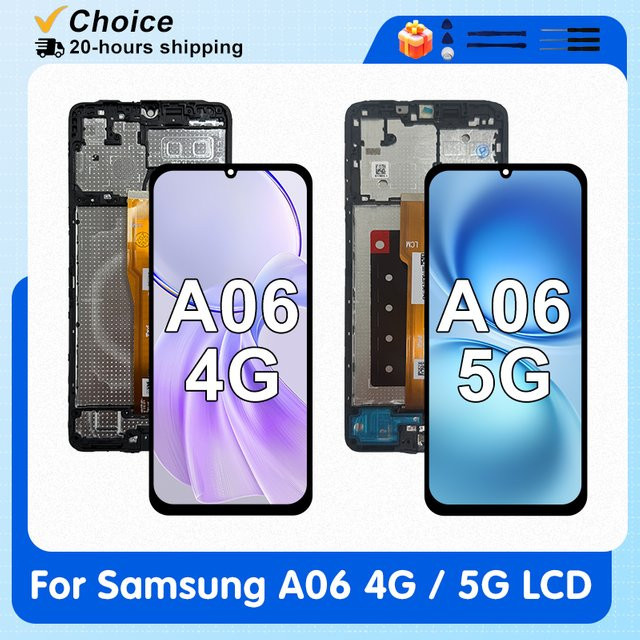 Samsung Galaxy A06 4G 5G Ersatzdisplay mit IPS-LCD und Touchscreen-Digitizer in Schwarz für Modelle A065 und A066 - Bild 1