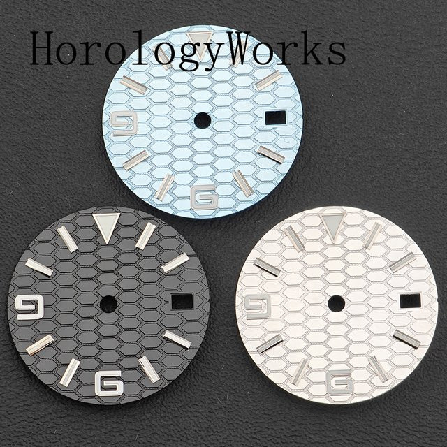 Zifferblatt, 29 mm, Blau, Schwarz, Silber, passend für NH35/NH36 Miyota8205/8215 Uhrwerk - Bild 1