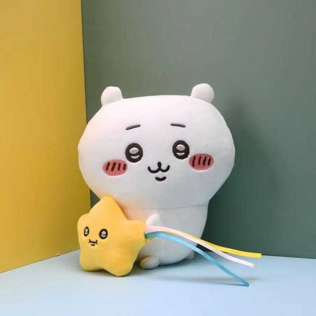 PRELEXT Schlüsselanhänger Plüschtier Chiikawa, Hachiware Usagi, Weiß, Unisex - Bild 1