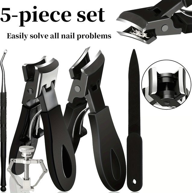 DIGRIMMS Zehennagelknipser-Set, 5-teilig, Edelstahl, Unisex - Bild 1