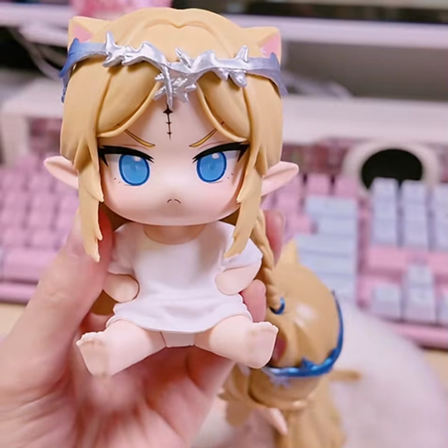 Cartethyia Wuthering Waves Chibi-Figur Weiße Pyjama-Katze, Anime PVC-Figur, ab 6 Jahren - Bild 2