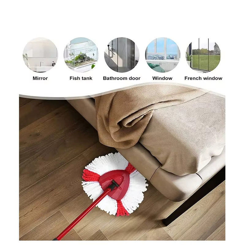 Vileda Ersatz-Mopkopf aus Mikrofaser für 360° Spin Mop in Weiß, Durchmesser: 35,56 cm - Bild 4