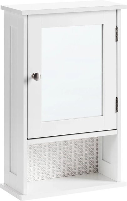 Beliani Bad-Spiegelschrank HUILA Weiss, Wandmontage, B/T/H: 34 x 15 x 53 cm - Bild 1