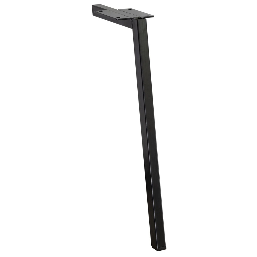 Wagner Möbelbein Schräg im 80er Jahre Stil aus Stahl in Schwarz Matt, Höhe: 40 cm, Breite: 2 cm, Tiefe: 8 cm - Bild 2