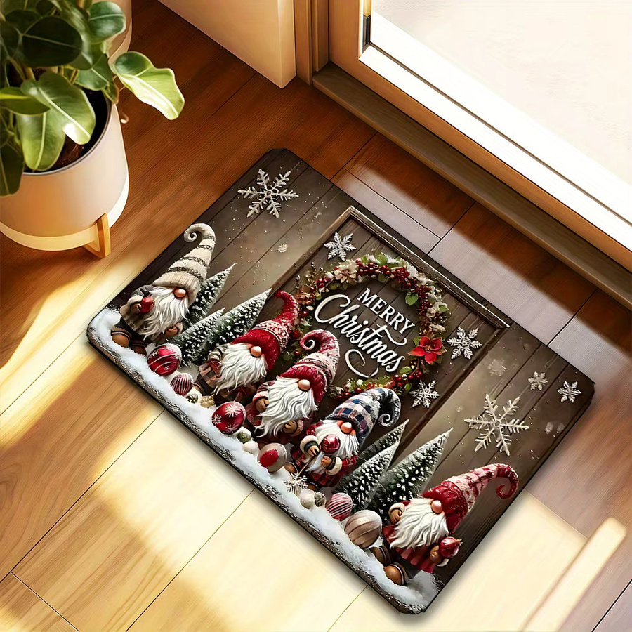 VIKAMA Weihnachtliche Fußmatte mit Weihnachtsmann-Design in Multicolour, B/T: 60 x 40 cm - Bild 2