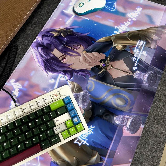 Honkai Star Rail Dr Ratio Mauspad XXL rutschfeste Gamer-Tastatur Unterlage mit HD Art Design, B/T: 90 x 40 cm, Multicolor - Bild 1
