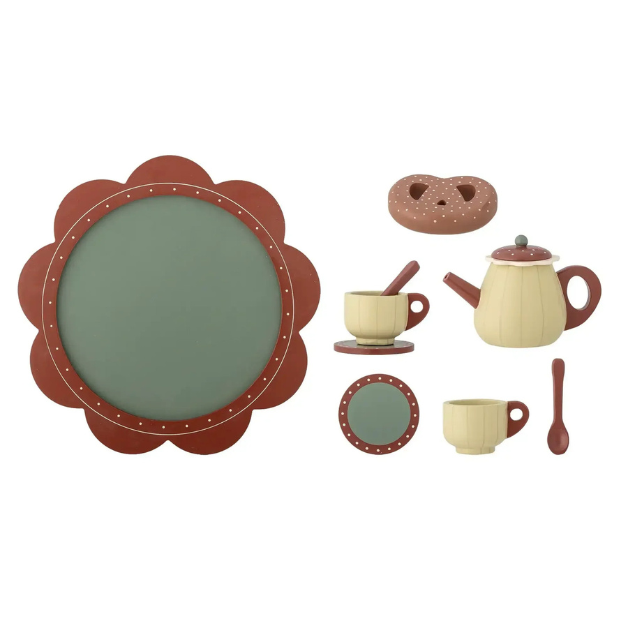 Bloomingville Mini Bette Teeservice Holz braun 9-teiliges Set - Bild 1