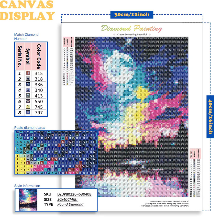 GATYZTORY DIY Diamantmalerei Set mit individuellem Foto als abstrakte Kreuzstich-Stickerei für deine Dekoration - Bild 3
