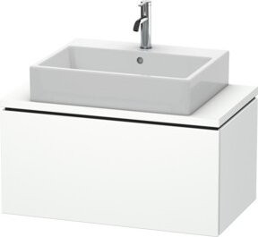Duravit Waschtischunterschrank Compact L-Cube in Weiß Matt mit Konsole und 1 Auszug, B: 82 cm, T: 47,7 cm - Bild 1