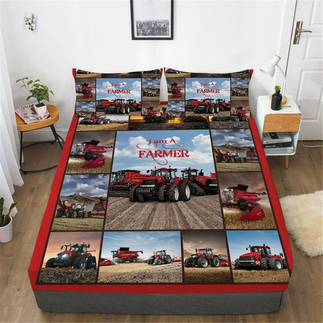 JMG Household Supplies Bettwäscheset für Kinder mit 3D Traktor und Fahrzeug-Motiv, Farbe Schwarz/Mehrfarbig, B/T: 90 x 200 cm - Bild 1